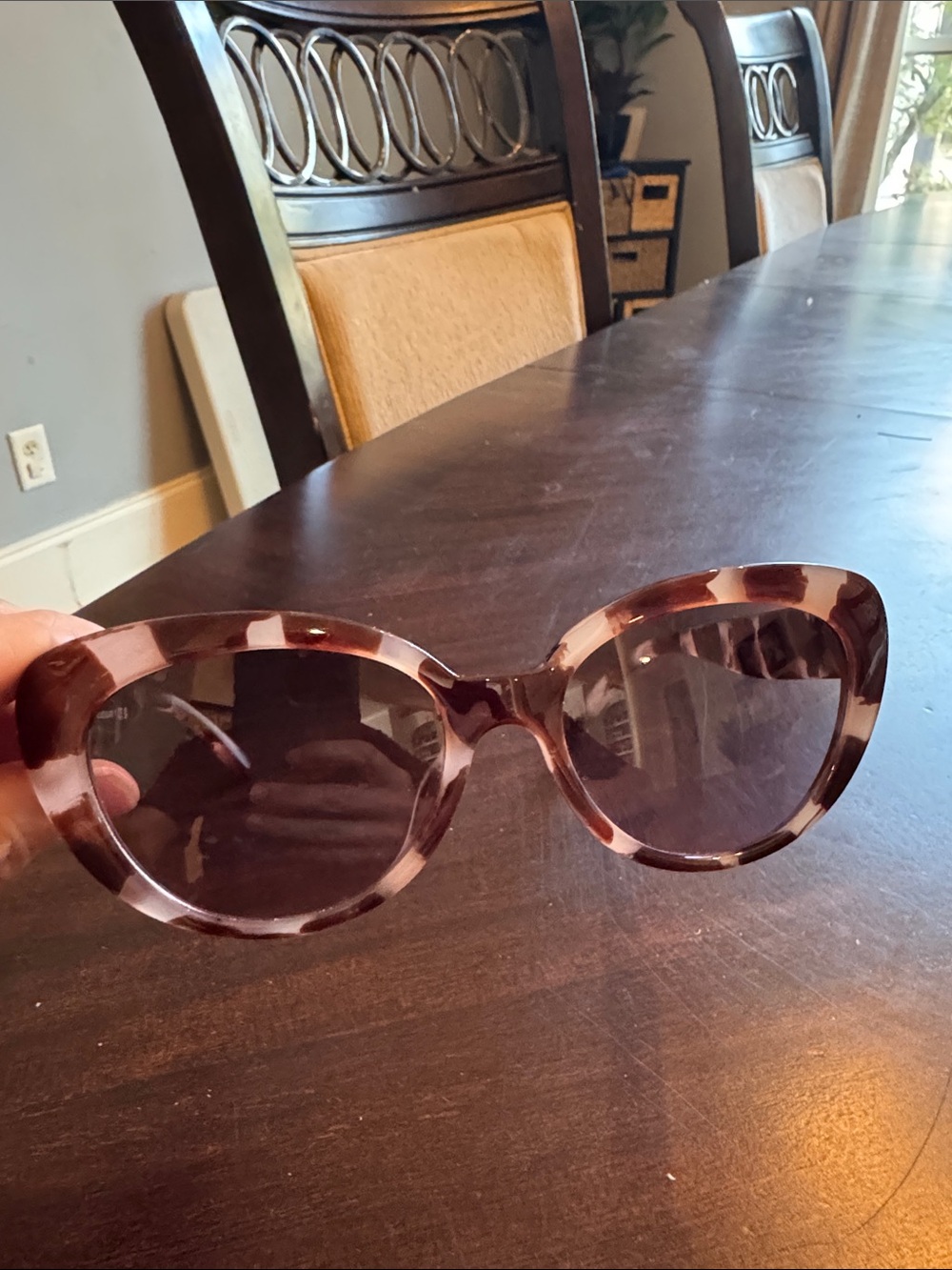 Coach Pink/Brown Tortoiseshell Cat-Eye Sunglasses